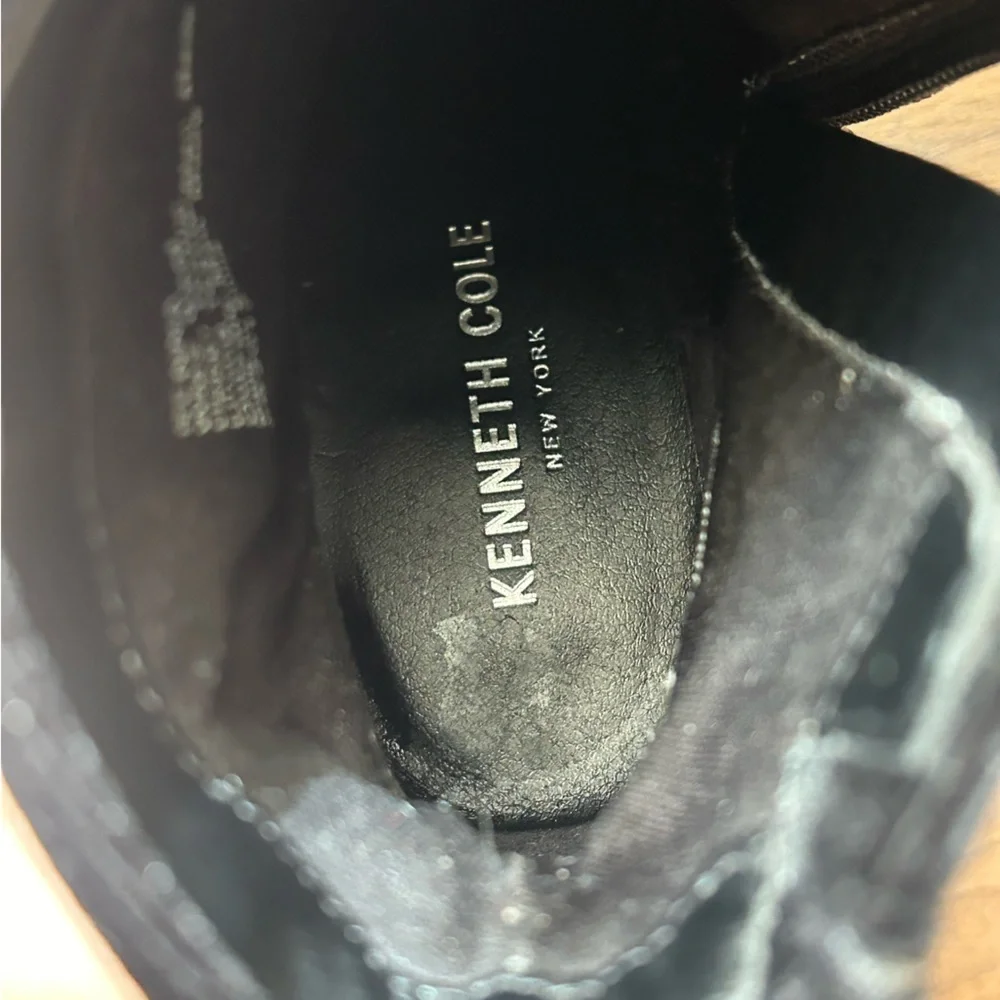 Kenneth Cole New York Black Velvet Ankle Boots | 6.5